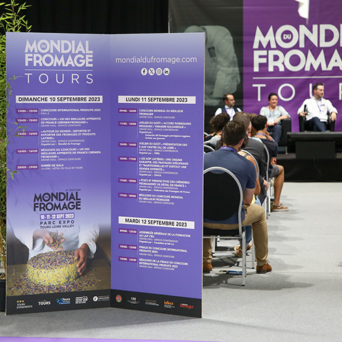 Le Mondial du Fromage et des Produits Laitiers, au Parc Expo de Tours du 14 au 16 septembre 2025.